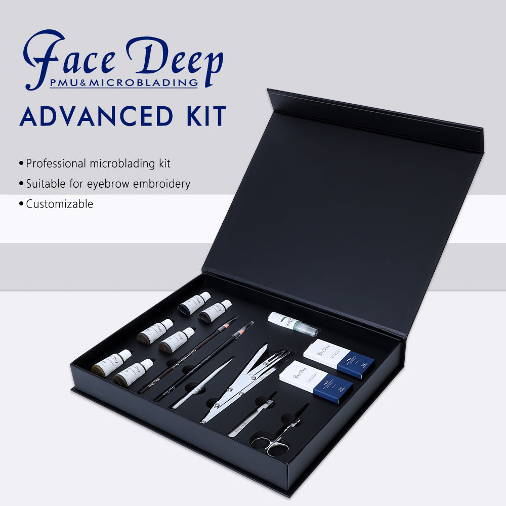 Kits de inicio de tatuajes FACE DEEP Kit de microblading portátil para principiantes en la formación de tatuajes PMU